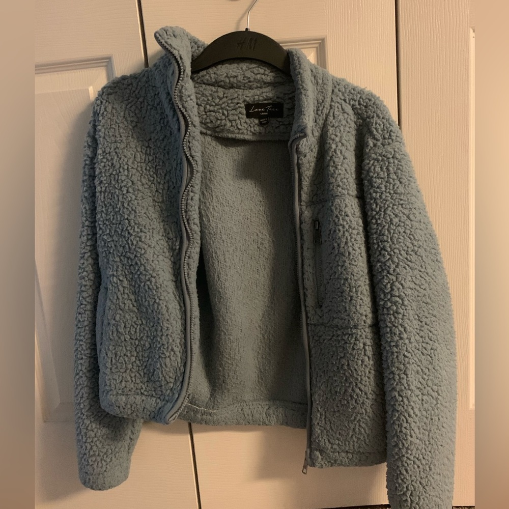 Light blue teddy jacket